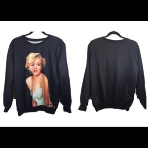Black sweatshirt Marylin Monroe ,